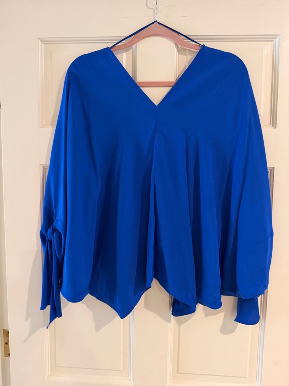 Zara Cobalt V-Neck Balloon Sleeve Tunic - Picture 4 of 4